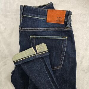 Flint and Tinder‎ Selvedge Denim Mens 30x32 Slim Fit Dark Wash  Jeans NEW